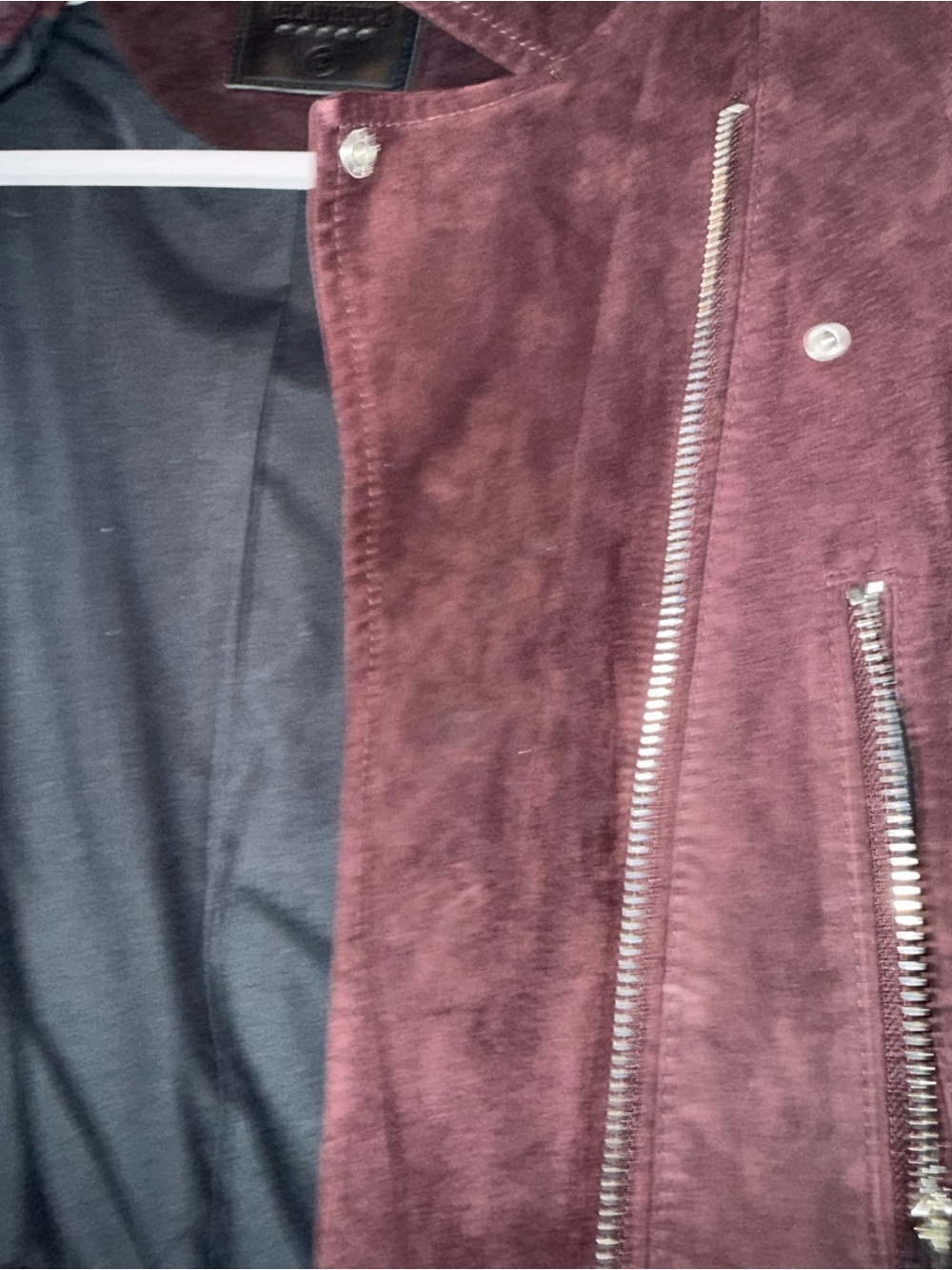 Blank NYC Red Suede Moto Jacket - Picture 3 of 6